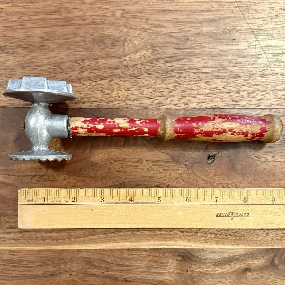 7pc VTG 50s Red Handle Kitchen Utensils Country‎ Farmhouse Rustic Cooking Tools